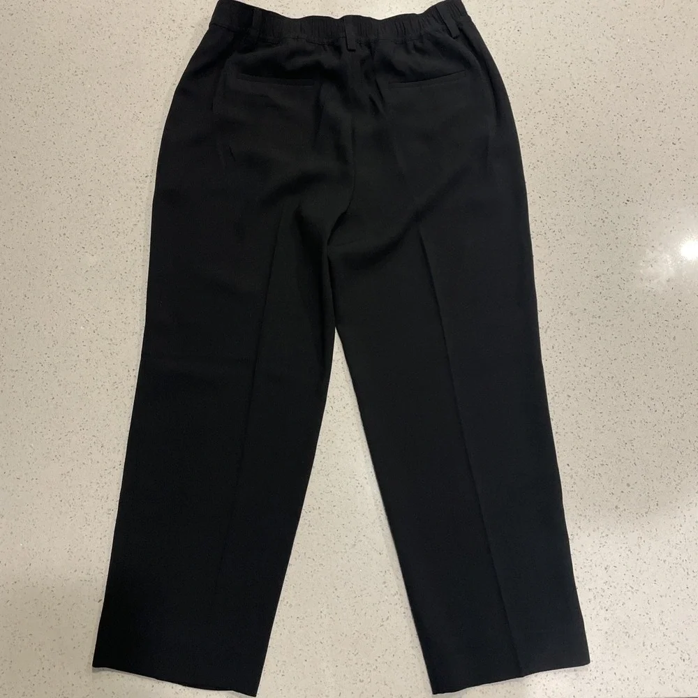 NWT J. Crew Straight-Leg Pant In Bi-Stretch Cotton Blend Black 8 Classic‎ BF401